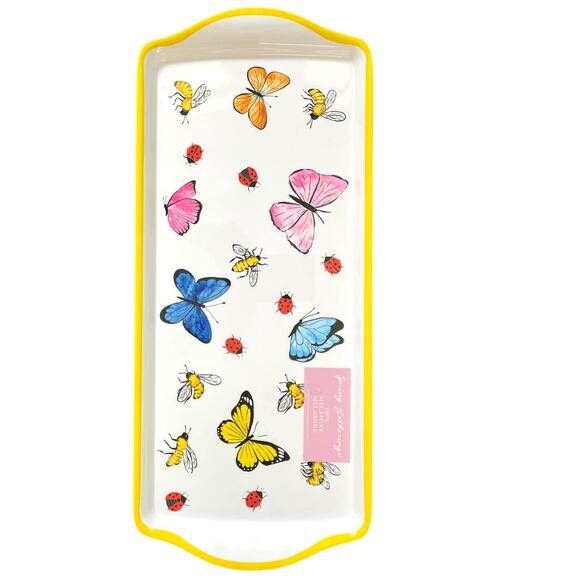 SPRING GATHERINGS Spring Butterflies Melamine Serving Tray NEW WITH TAGS - Picture 3 of 5